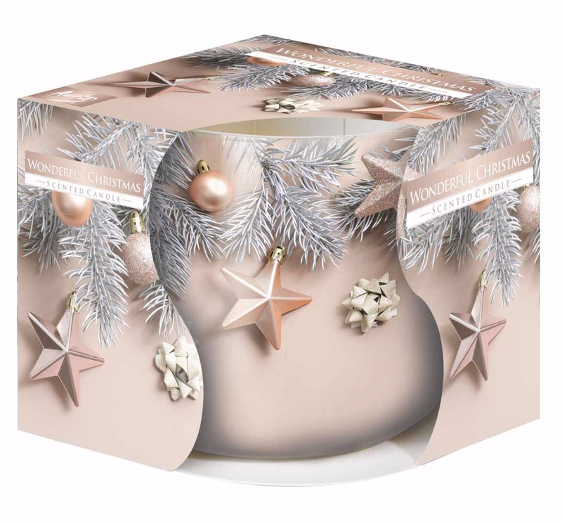 Bispol Svíčka ve skle Wonderful Christmas (6ks/bal)