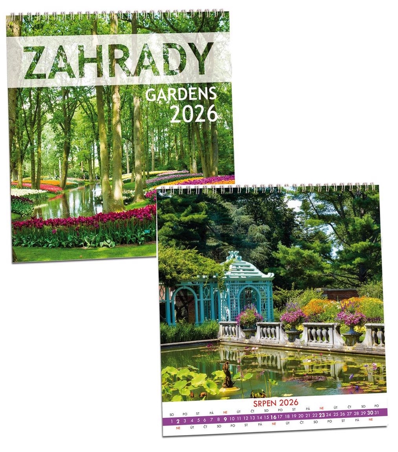 Nástěnný kalendář 2026 ARIA G 320×340mm - Zahrady (10ks/bal)