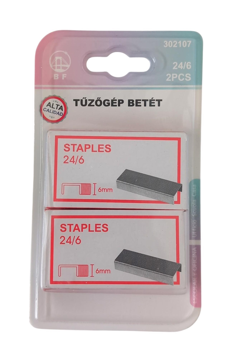 Drátky do sešívačky 24/6 6mm 2 balíčky (12set/bal)