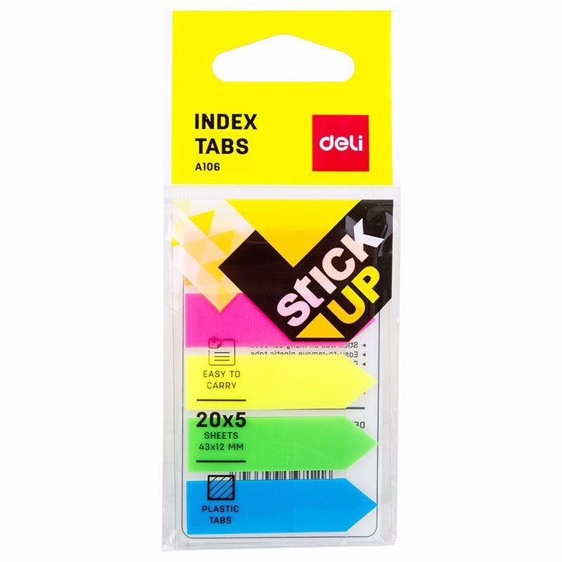 DELI Samolepící záložky 43x12mm 100ks STICK UP EA10602 (24set/bal,288/krt)