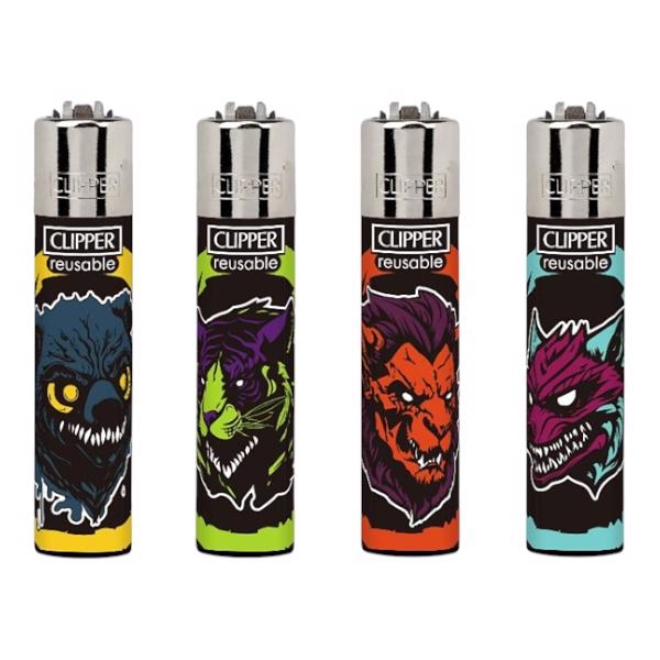 Zapalovač CLIPPER - Demonic Beasts (24ks/bal, 576ks/krt)