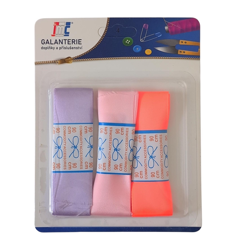 Stuhy polyesterové mix světlé 3ks 3x90cm (24sad/bal,288/krt)