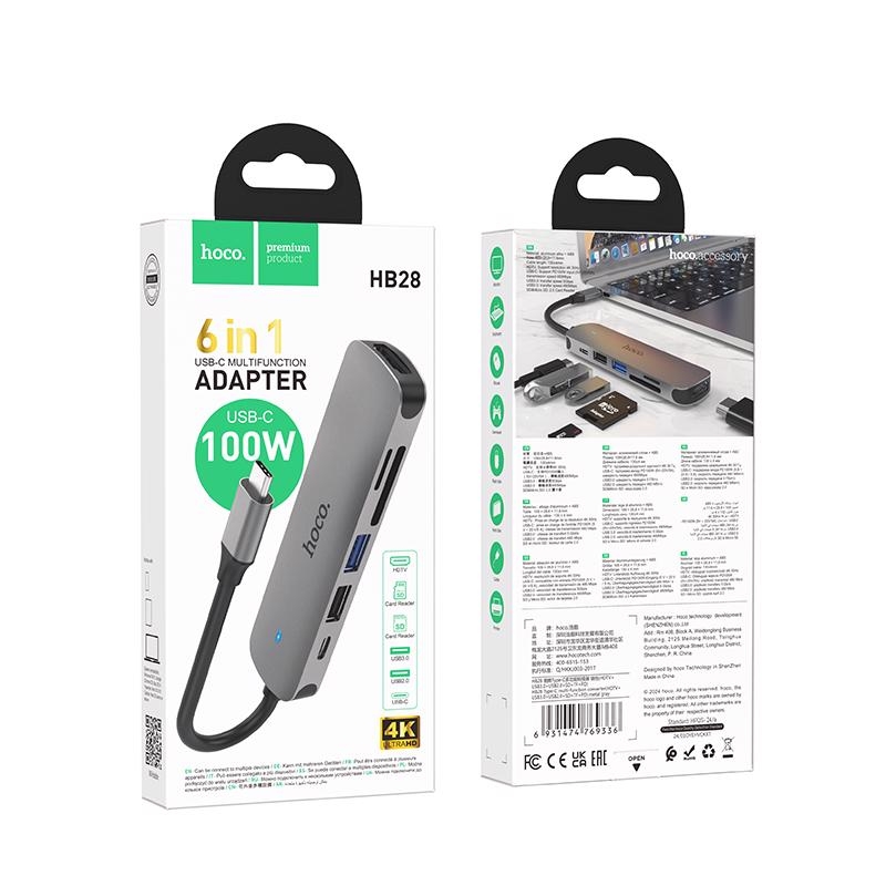 Type-C USB HUB HDTV+USB3.0+USB2.0*2PD (180ks/krt)