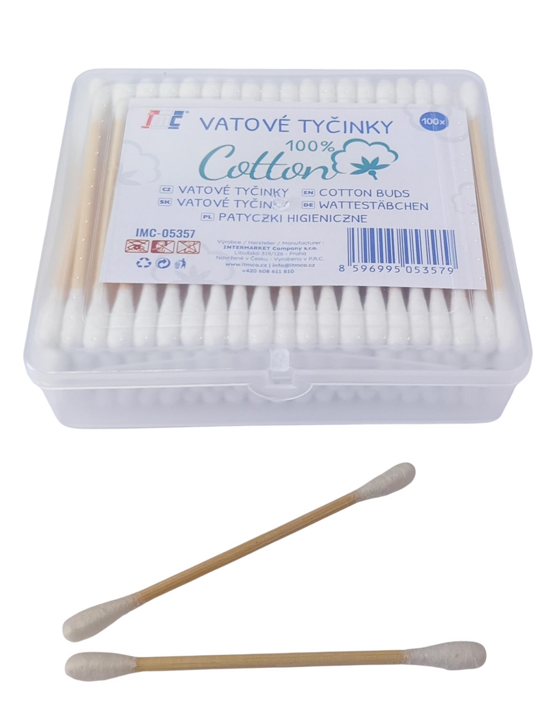 Vatové tyčinky 100ks  (12sad/bal,240/krt)