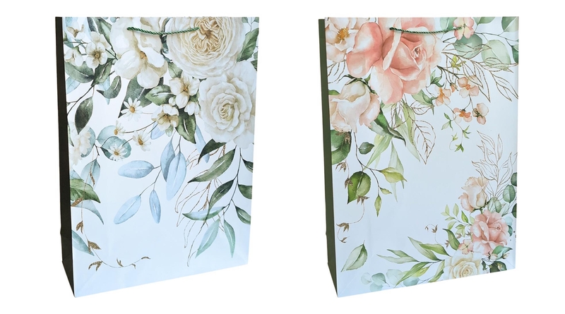 Dárková taška - Šepot květin 40x55x15cm(12ks/bal,120krt)