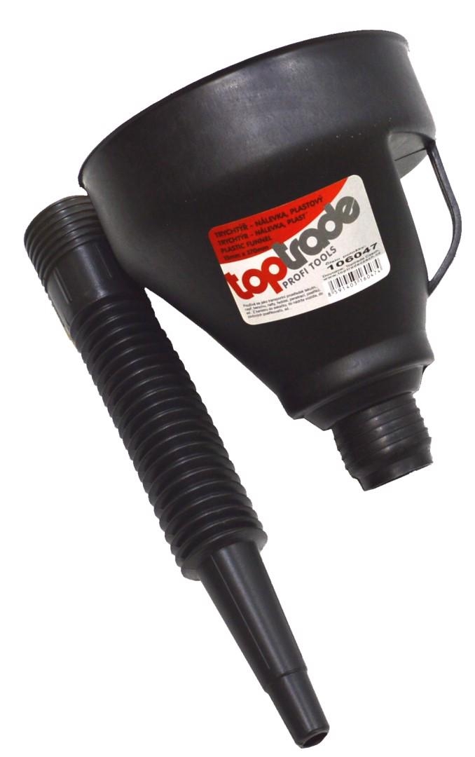 Trychtýř plastový s nálevkou 15 x 370mm (100ks/krt)