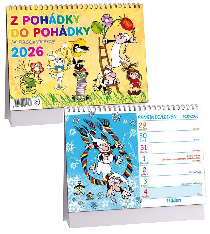 Stolní kalendář 2026 ARIA C 230×160mm - Z pohádky do pohádky (10ks/bal)