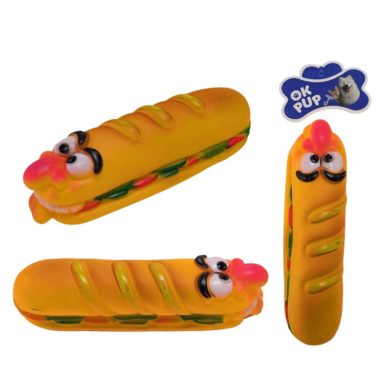 Hračka pro psy - Hot dog 17cm (12ks/bal,240/krt)