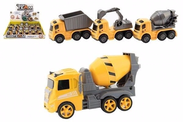 Auto stavební plast na setrvačník 10cm 3 druhy 12ks v boxu