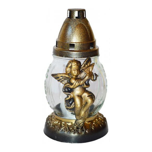 Admit Hřbitovní svíčka sklo - anděl (6ks/krt)