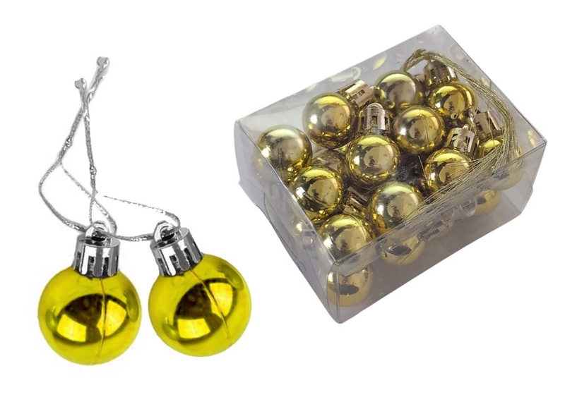 Vánoční koule 2cm/24ks zlatá