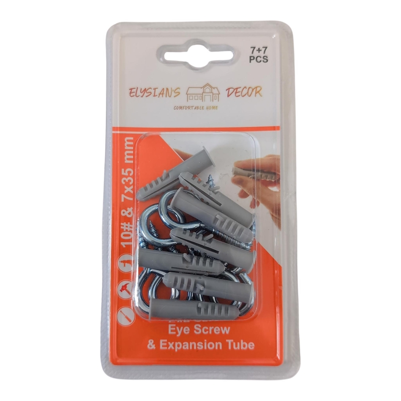 Sada kulatý šrouby a hmoždínky 7x35mm 7+7ks (12sad/bal)