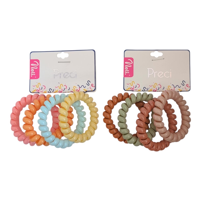 Neli Gumičky do vlasů spirálové Preci 5cm 4ks (12sad/bal,600/krt)