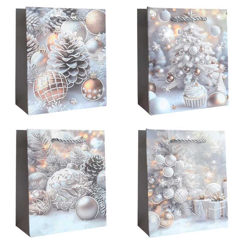 Dárková taška V - Frost Elegance 12x14x6cm (12ks/bal,600)