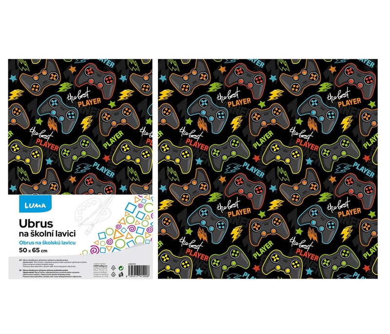 Ubrus na školní lavici GAMES 50x65cm (10ks/bal)