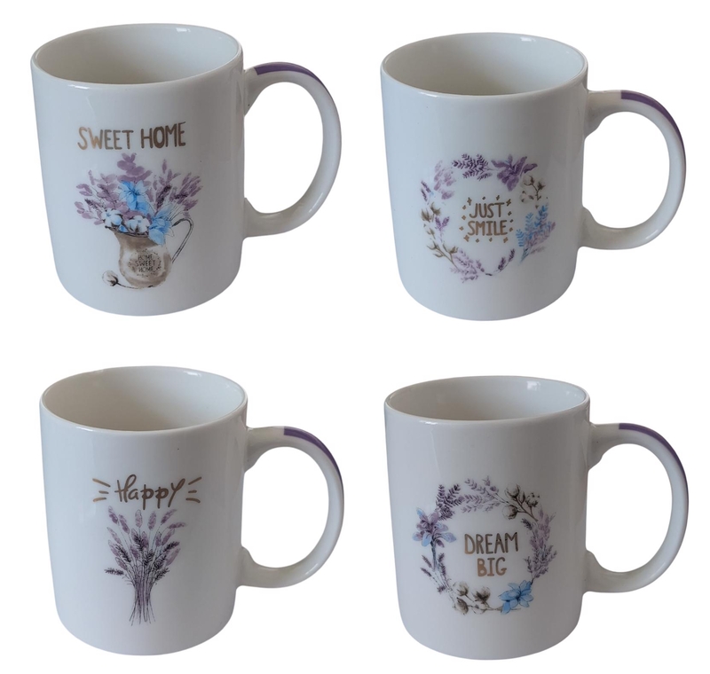 Porcelánový hrnek 350ml - Levandule (12ks/bal, 72ks/krt)