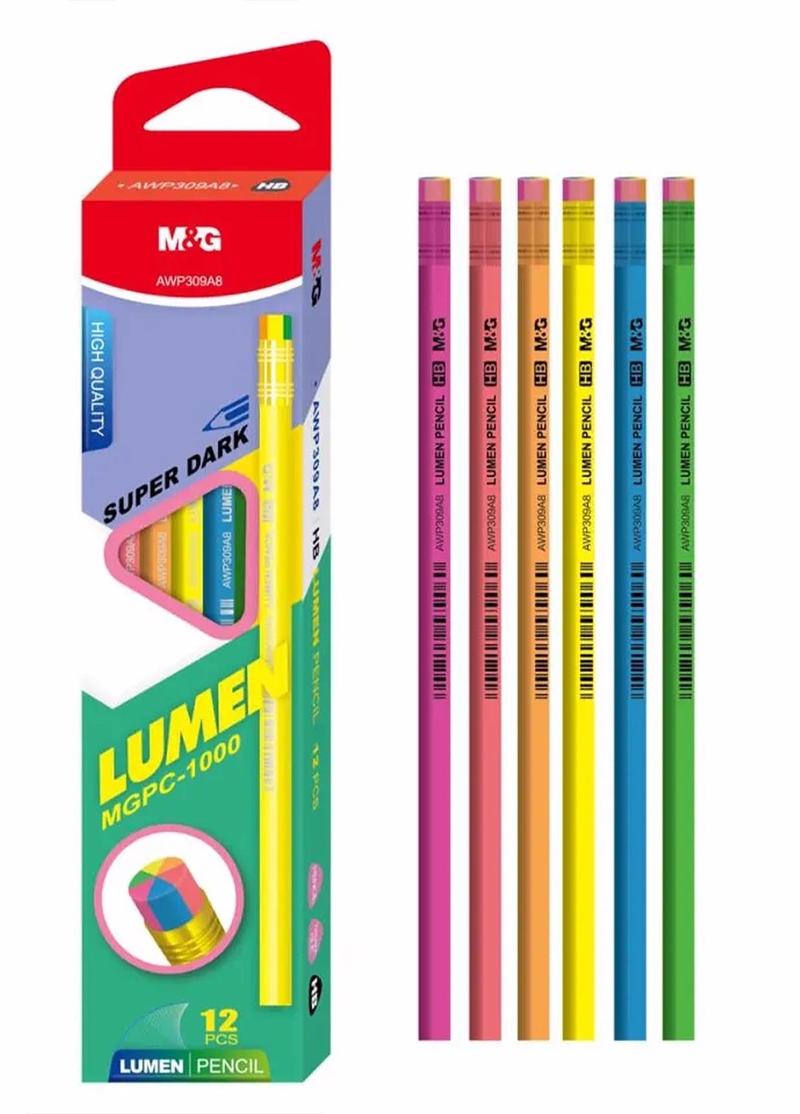 MG Tužka HB s gumou LUMEN (12ks/bal, 288bal/krt)