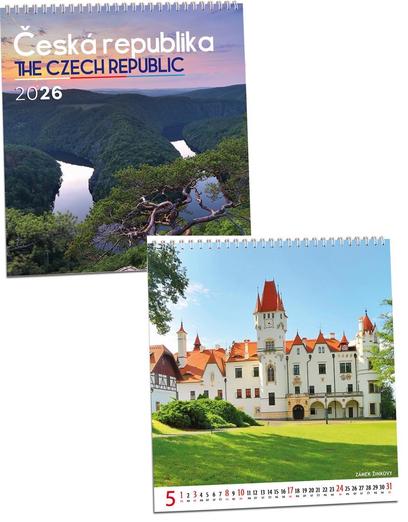 Nástěnný kalendář 2026 ARIA G 320×340mm - Česká republika (10ks/bal)