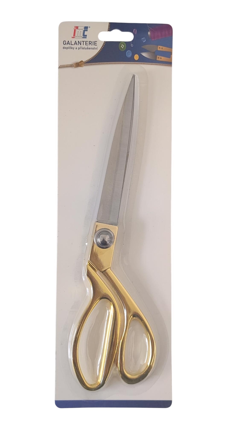 Nůžky krejčovské 35cm celokovové pozlacené (6ks/bal,72/krt)