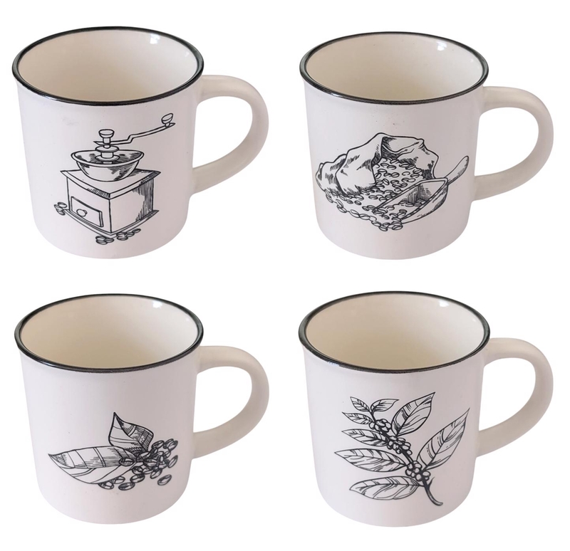 Porcelánový šálek na kávu 220ml - Infinity coffee (12ks/bal, 72ks/krt)