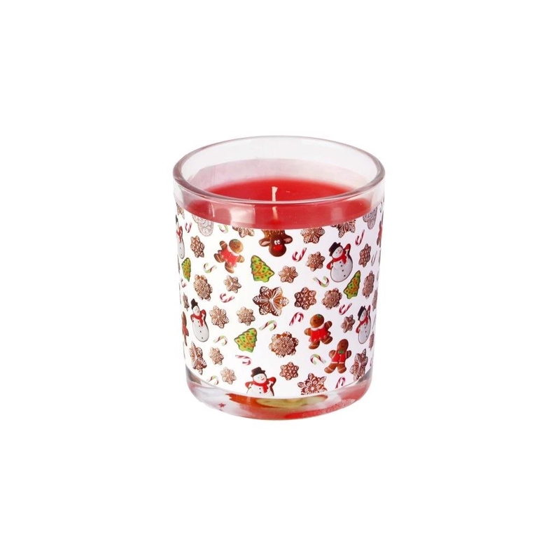 Provence Svíčka Sklo Vánoční Cukroví 7X8cm 135g (12ks/bal)