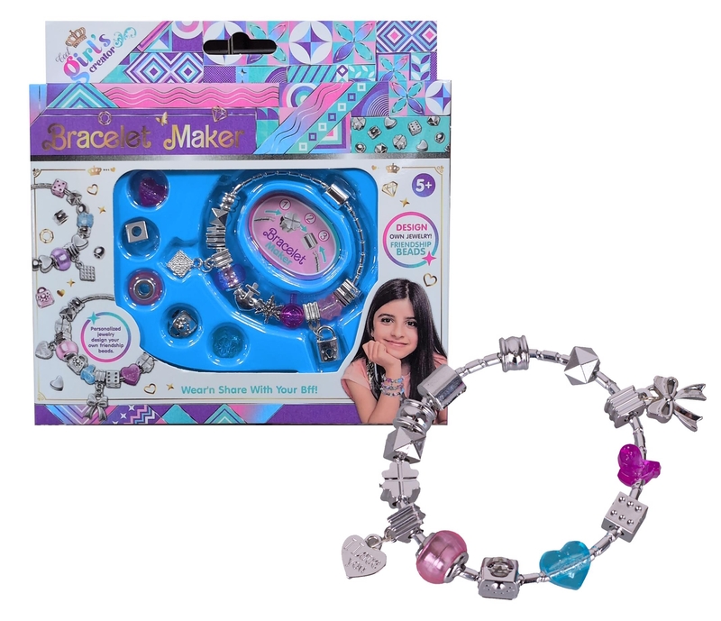 Náramek 6,5cm s doplňky 2 druhy 