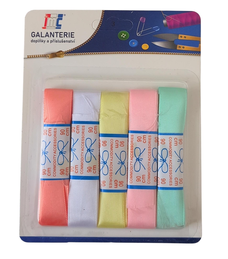 Stuhy polyesterové mix světlé 5ks 2x90cm (24sad/bal,288/krt)