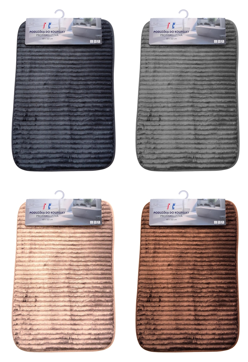 Předložka koupelnová protiskluzová STRIPE 40x60cm (100ks/krt)