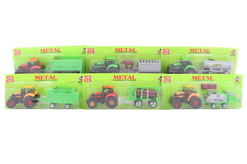 Traktor kovový 6 druhů                                          