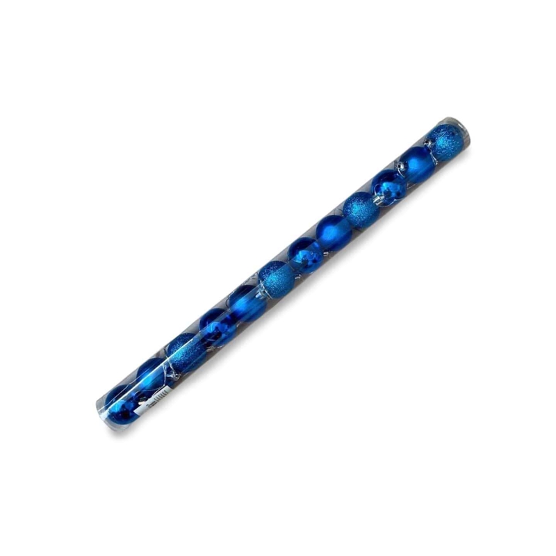 Vánoční koule 5cm, tuba 12ks modrá (96bal/krt)