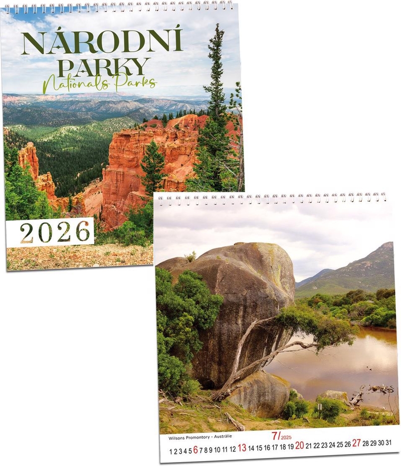 Nástěnný kalendář 2026 ARIA G 320×340mm - Národní parky (10ks/bal)
