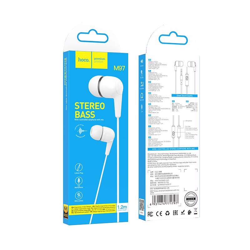 Enjoy univerzální sluchátka s mikrofonem 3,5mm jack BÍLÁ (30ks/bal, 420ks/krt)
